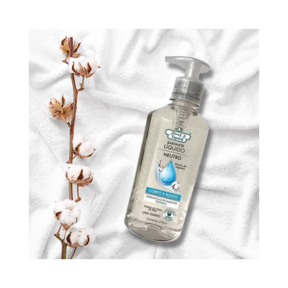 Sabonete Líquido Facial Flores e Vegetais Neutro 310 ml