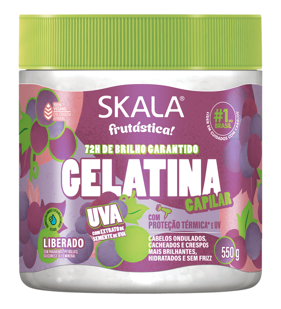 Gelatina capilar Skala Uva 550 g
