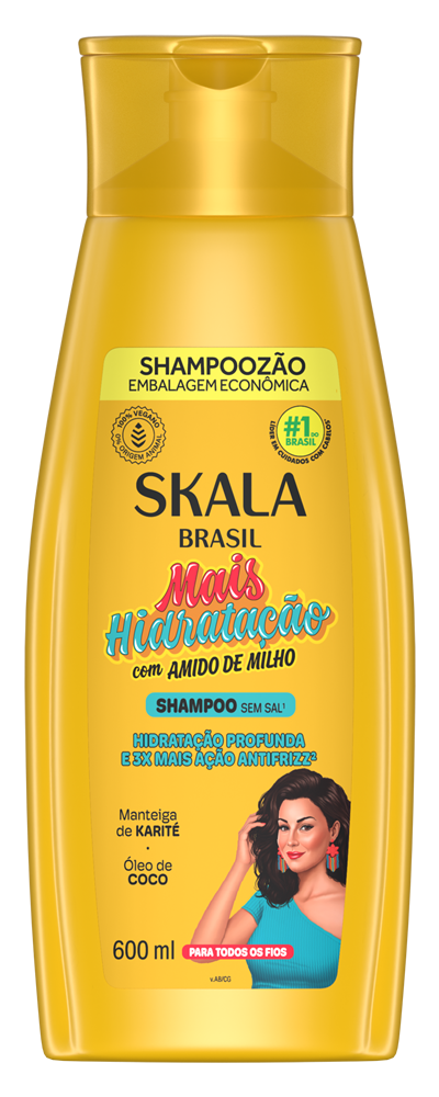 Shampoo Skala Mais Hidratação com Amido de Milho 600 ml